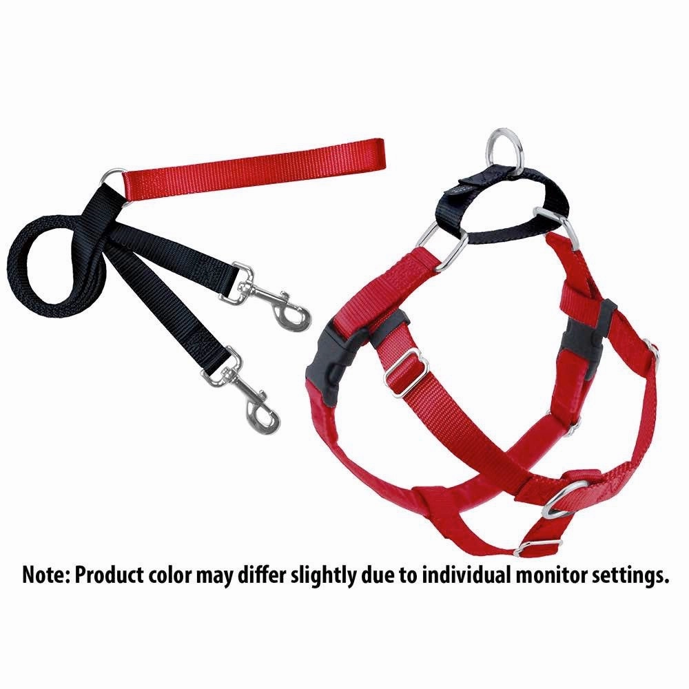 2 Hounds Design Freedom No-Pull Dog Harness & Leash - Red/Black