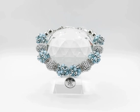"Frozen Blue Tinsel" Necklace