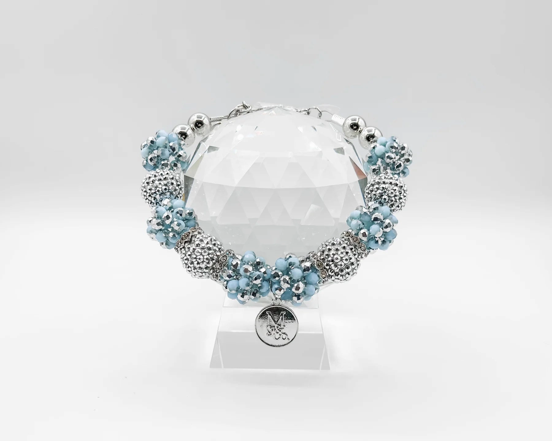 "Frozen Blue Tinsel" Necklace