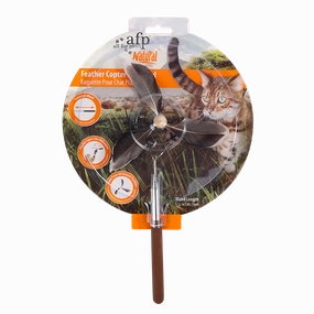 AFP Feather Copter Cat Wand - Brown