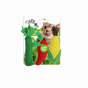 AFP Green Rush Veggies Cat toy - Pack of 4 toys