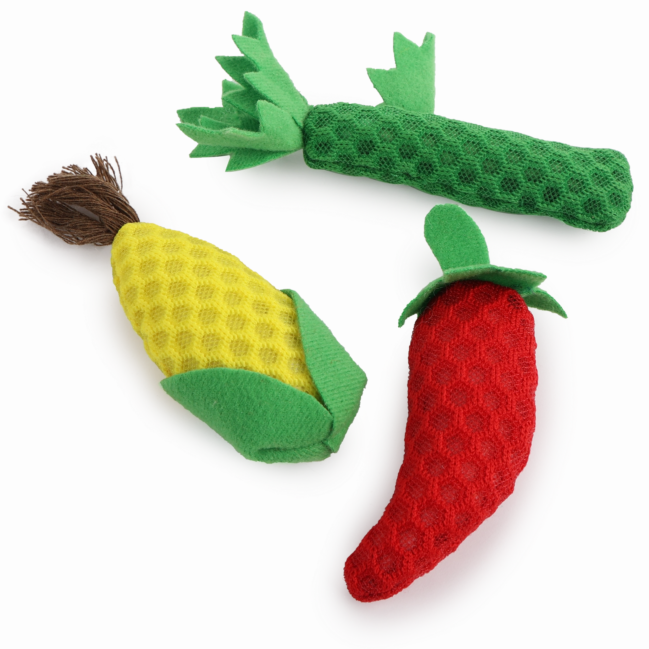 AFP Green Rush Veggies Cat toy - Pack of 4 toys