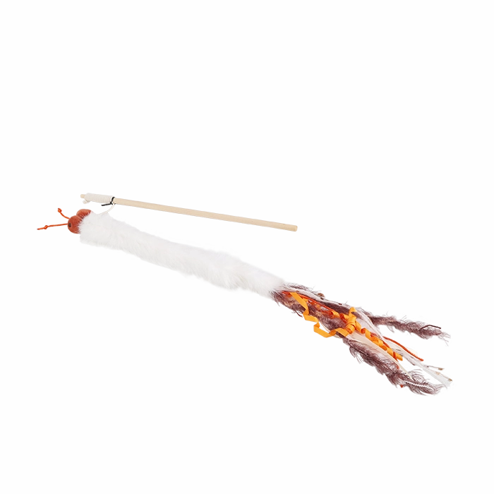 AFP Vintage - Real Rabbit Fur Tail - Interactive Cat Toy
