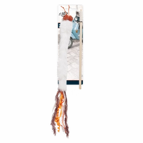 AFP Vintage - Real Rabbit Fur Tail - Interactive Cat Toy