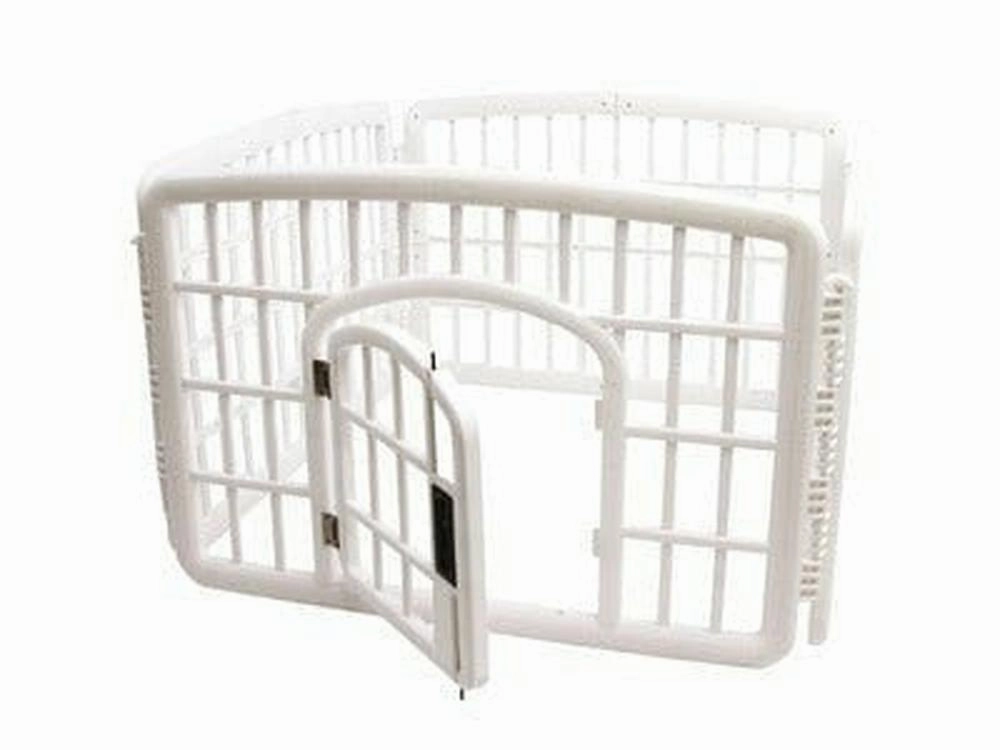 ALASKA FOLDABLE PUPPY PEN WITH DOOR WHITE