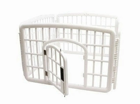 ALASKA FOLDABLE PUPPY PEN WITH DOOR WHITE