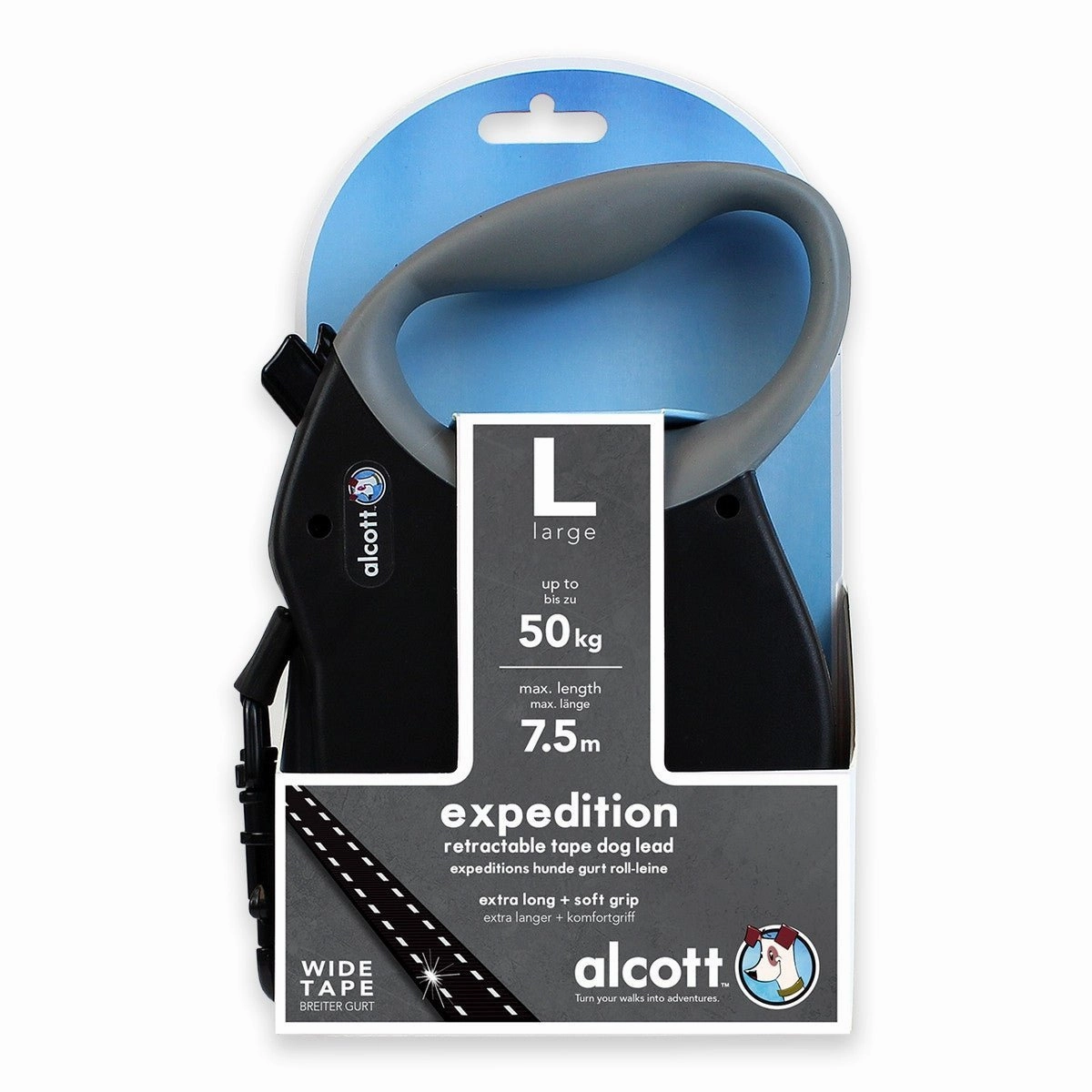 Alcott Expedition Retractable Leash For Dog Large