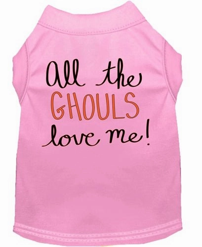 All the Ghouls Love Me Screen Print Dog Shirt in Many Colors