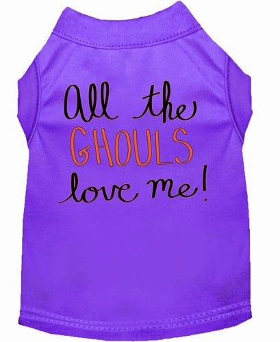 All the Ghouls Love Me Screen Print Dog Shirt in Many Colors