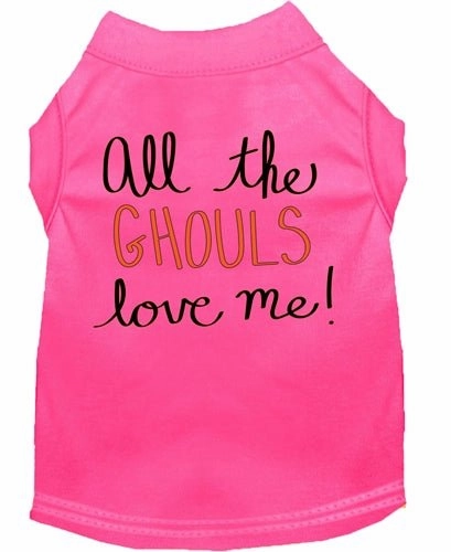 All the Ghouls Love Me Screen Print Dog Shirt in Many Colors
