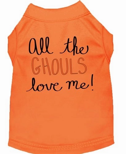 All the Ghouls Love Me Screen Print Dog Shirt in Many Colors