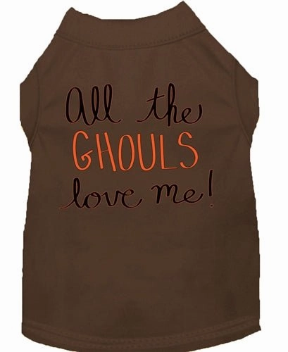 All the Ghouls Love Me Screen Print Dog Shirt in Many Colors