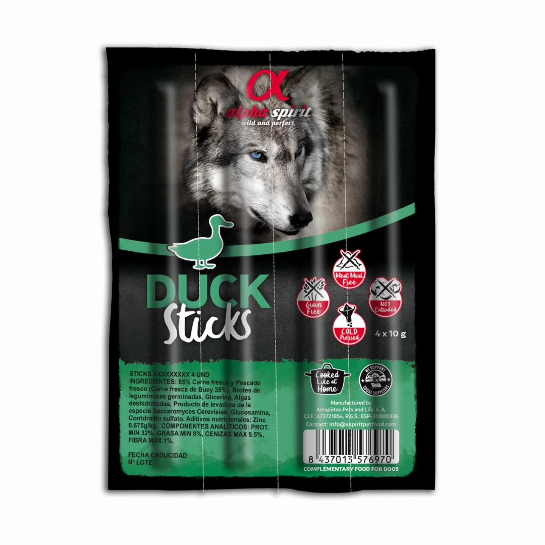 Alpha Spirit Duck Stick Dog Treat