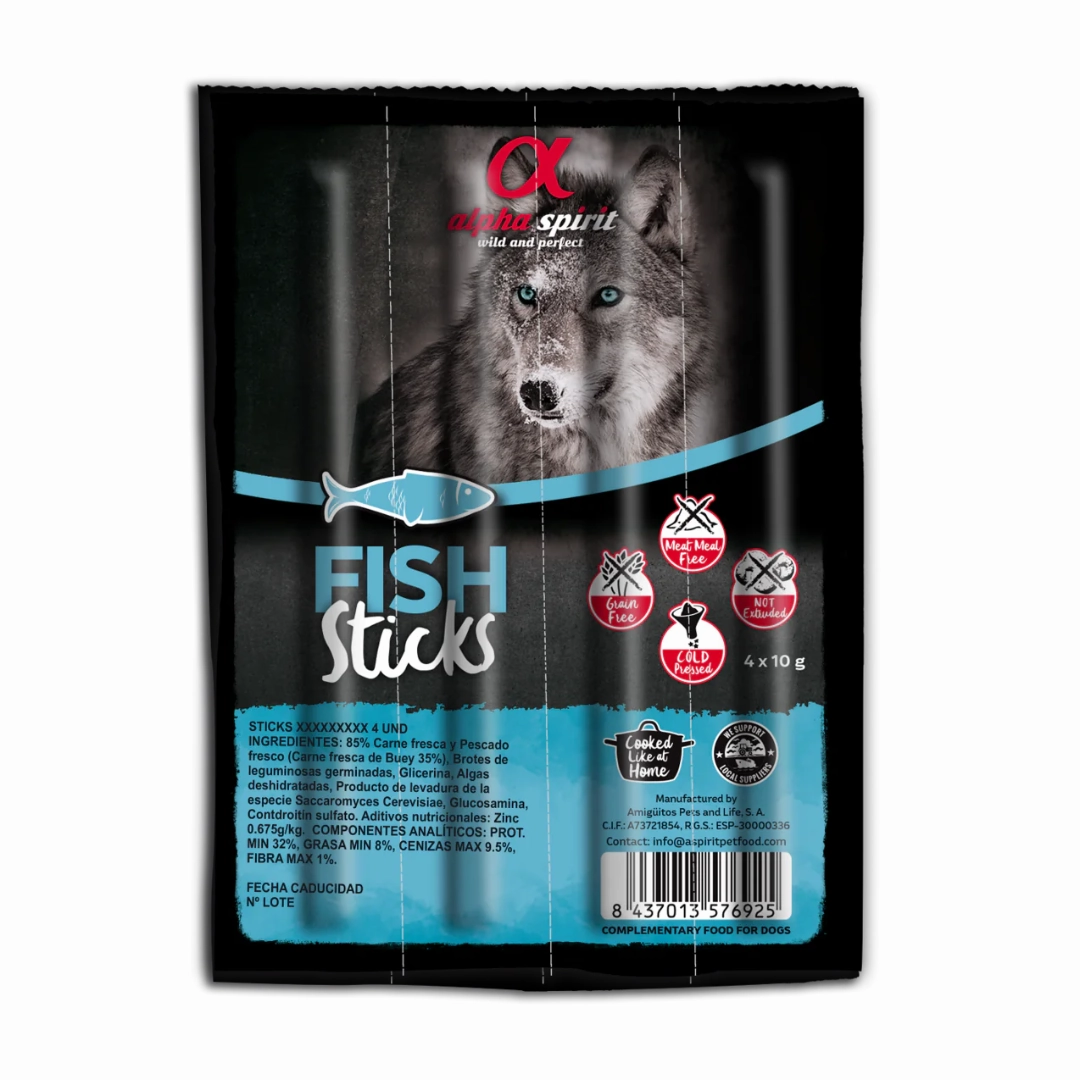 Alpha Spirit Fish Stick Dog Treats
