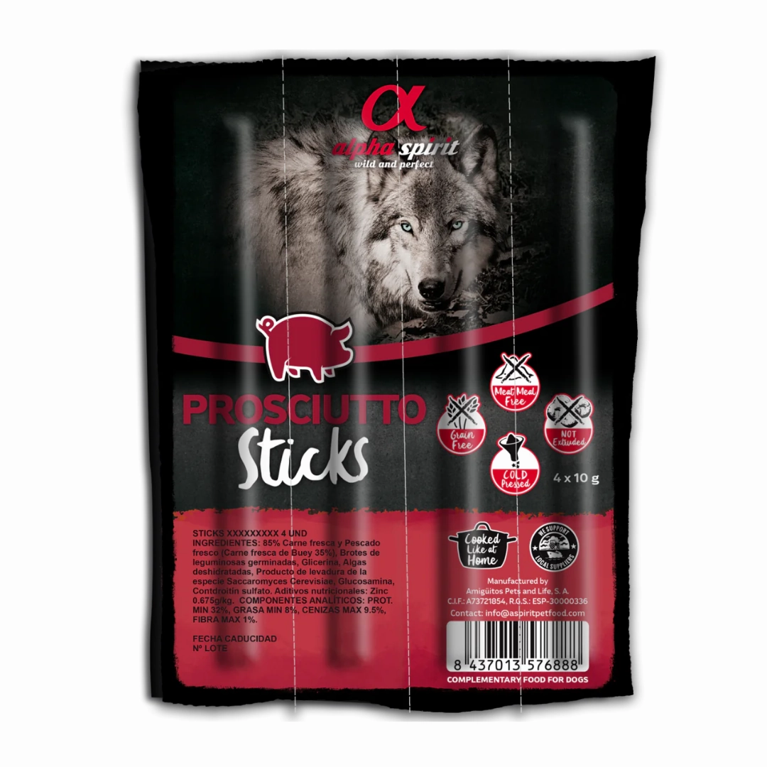 Alpha Spirit Prosciutto Stick Dog Treat