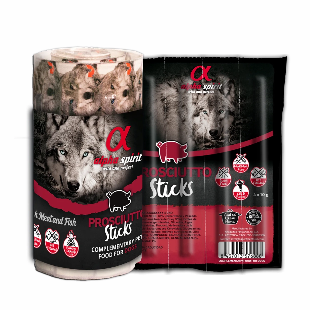 Alpha Spirit Prosciutto Stick Dog Treat