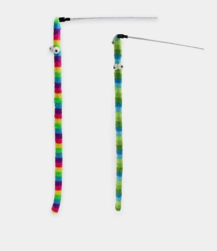 Ancol Wiggle Worm Cat Dangler Rainbow