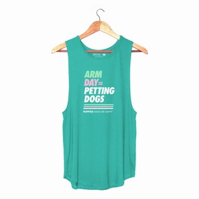 Arm Day = Petting Dogs | Puppies Soft Women's Sleeveless Tank
