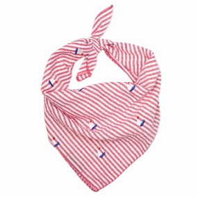 Bandana | Red Stripe Sailboat