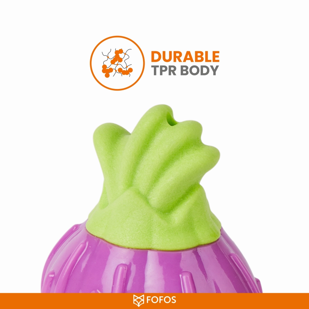Barkbutler x Fofos Giggling Vegi Bites Onion Squeaky Chew Toy for Dogs