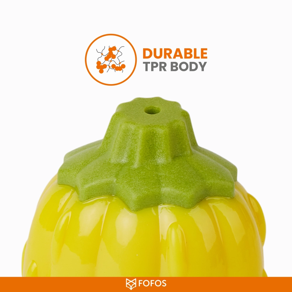 Barkbutler x Fofos Giggling Vegi Bites Pumpkin Squeaky Chew Toy for Dogs