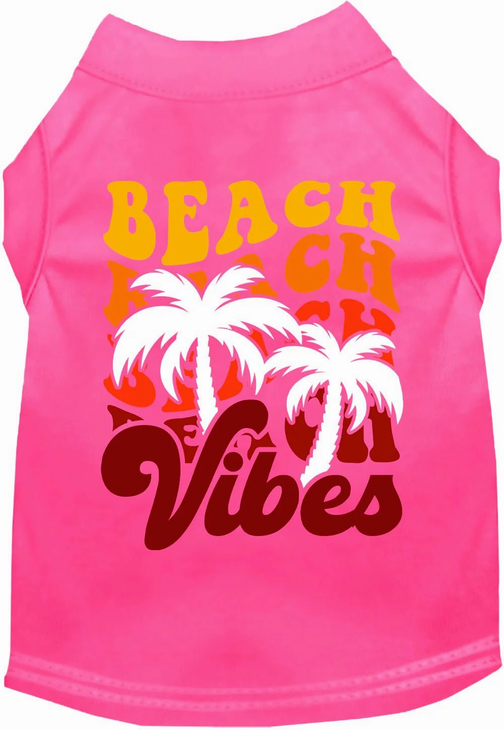 Beach Vibes Screen Print Dog Shirt in Many Colors