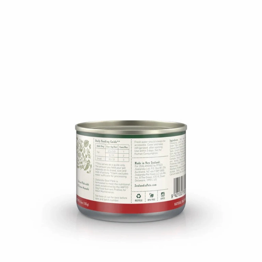 Beef Pate Staple with Green Mussels Adult Dog Can