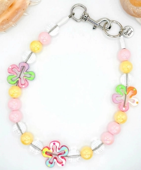 Bikini Bottom Pink Beaded Pet Collar
