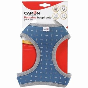 Blue harness with reflective bone-shaped trimming - Size M