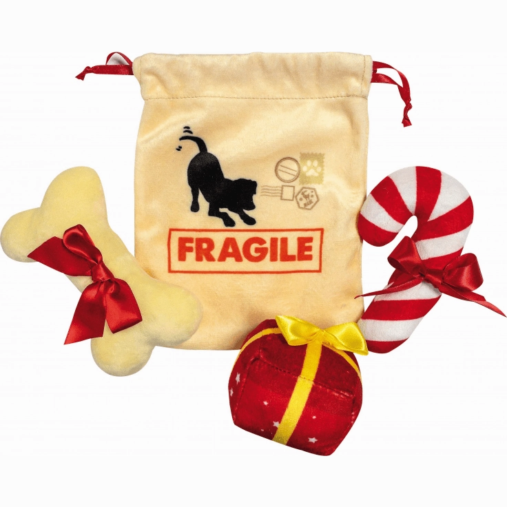 Bobby Christmas Dog Toy Santa Bag-21 Cm