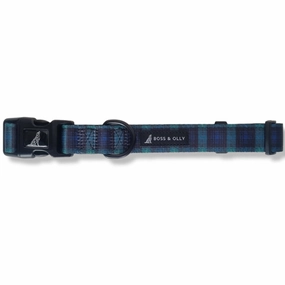 Boss & Olly Dog Collar (Forest Plaids)