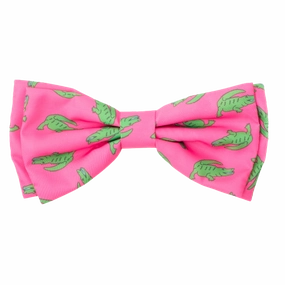 Bow Tie | Alligators Pink & Lime
