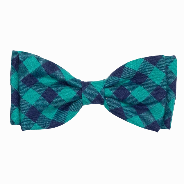 Bow Tie | Bias Buffalo Plaid Navy & Green