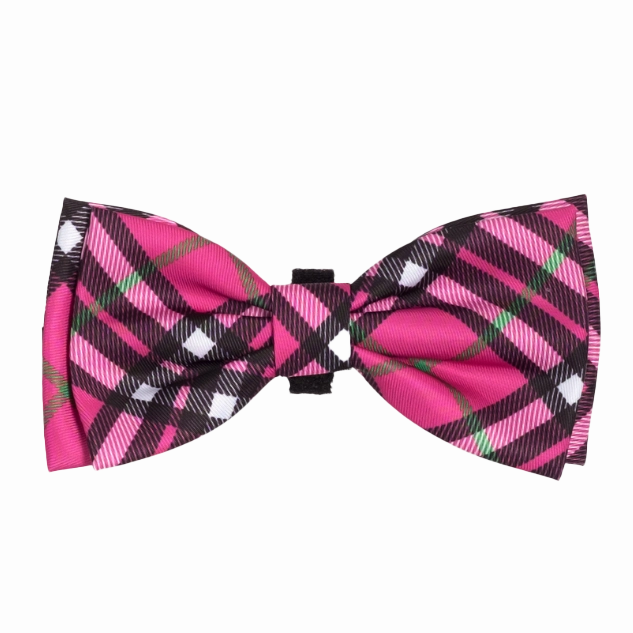 Bow Tie | Bias Plaid Pink