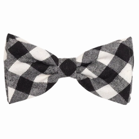 Bow Tie | Black & Off-White Buffalo Check