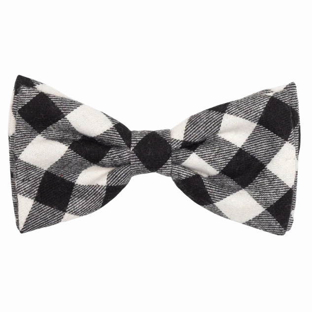 Bow Tie | Black & Off-White Buffalo Check