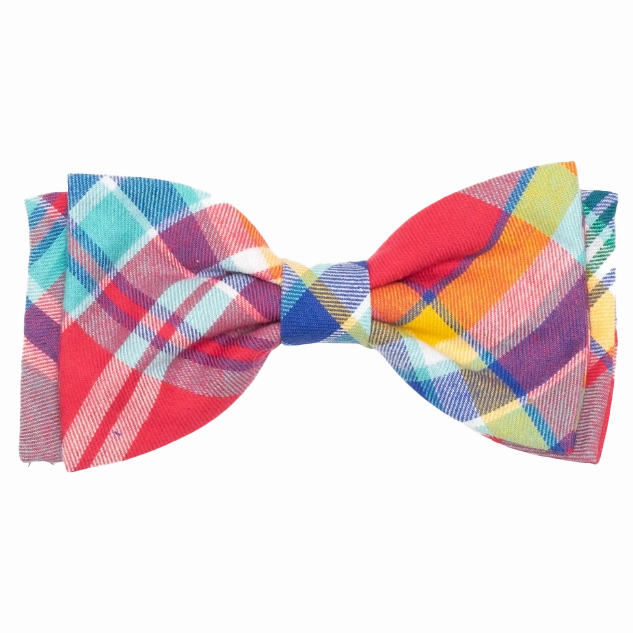 Bow Tie | Coral Plaid
