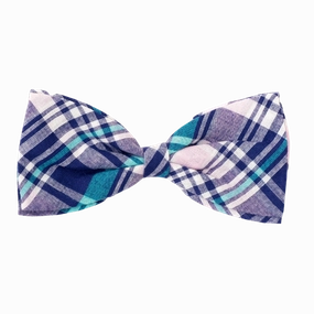 Bow Tie | Navy, Pink, & Turquoise Madras Plaid
