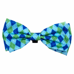 Bow Tie | Preppy Argyle Blue