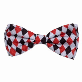 Bow Tie | Preppy Argyle Red