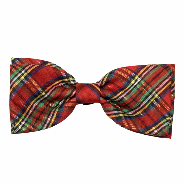 Bow Tie | Red Lurex Plaid