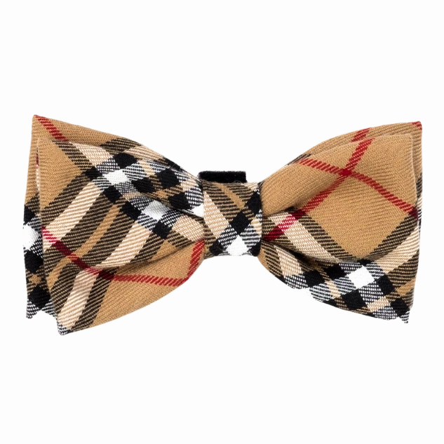 Bow Tie | Tan Plaid