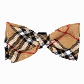 Bow Tie | Tan Plaid