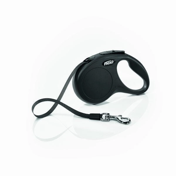 Camon New Classic Black Flexi Tape Leash - Medium
