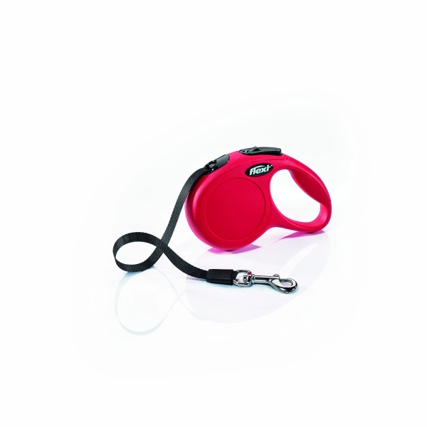 Camon New Classic Red Flexi Tape Leash - Small
