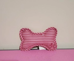 Candy Stripe Squeaky Bone Dog Toy