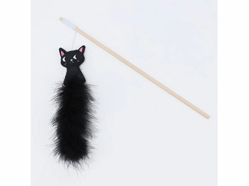Cat Play Rob / Black Cat Funny Cat Stick