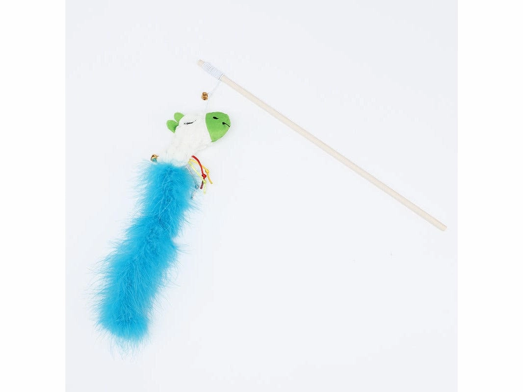 Cat Play Rob / Colorful Pony With Turkey Feather Teasing Cat Stick