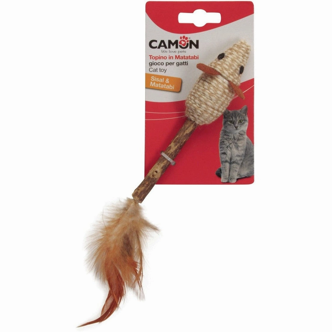 Cat Toy - Matatabi - Sisal Mouse (2 Subjects). Approx.13Cm