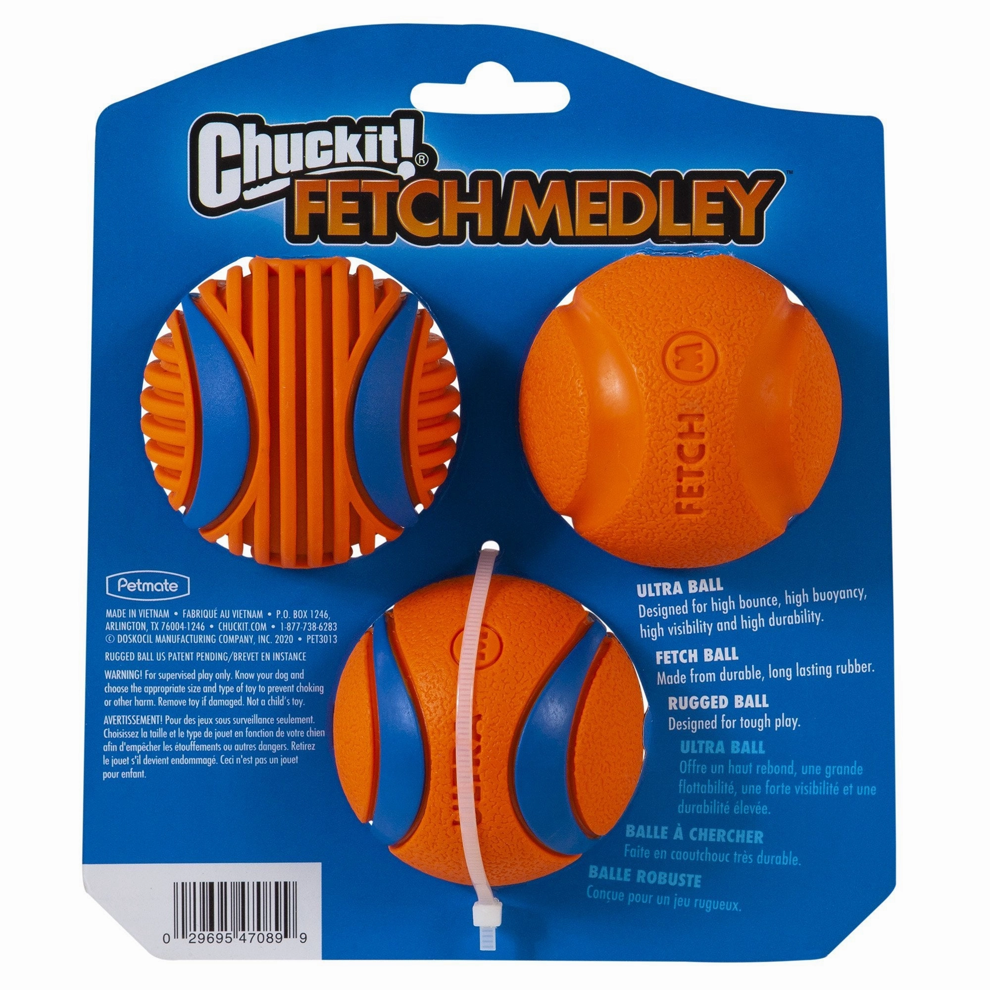 Chuckit Fetch Medley Ball Gen 3 Medium Dog Toy Set ($)($)